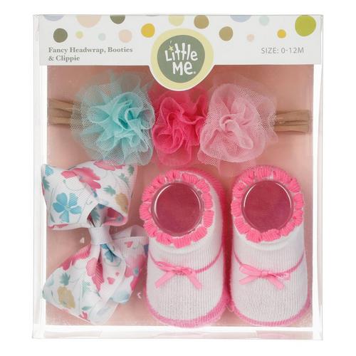little me bootie & bow set