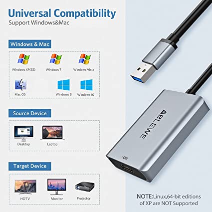 Blewe USB to HDMI Adapter
