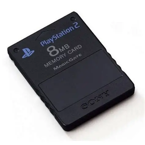 Original PlayStation 2 Memory Card Black | 8MB PS2 Accessory