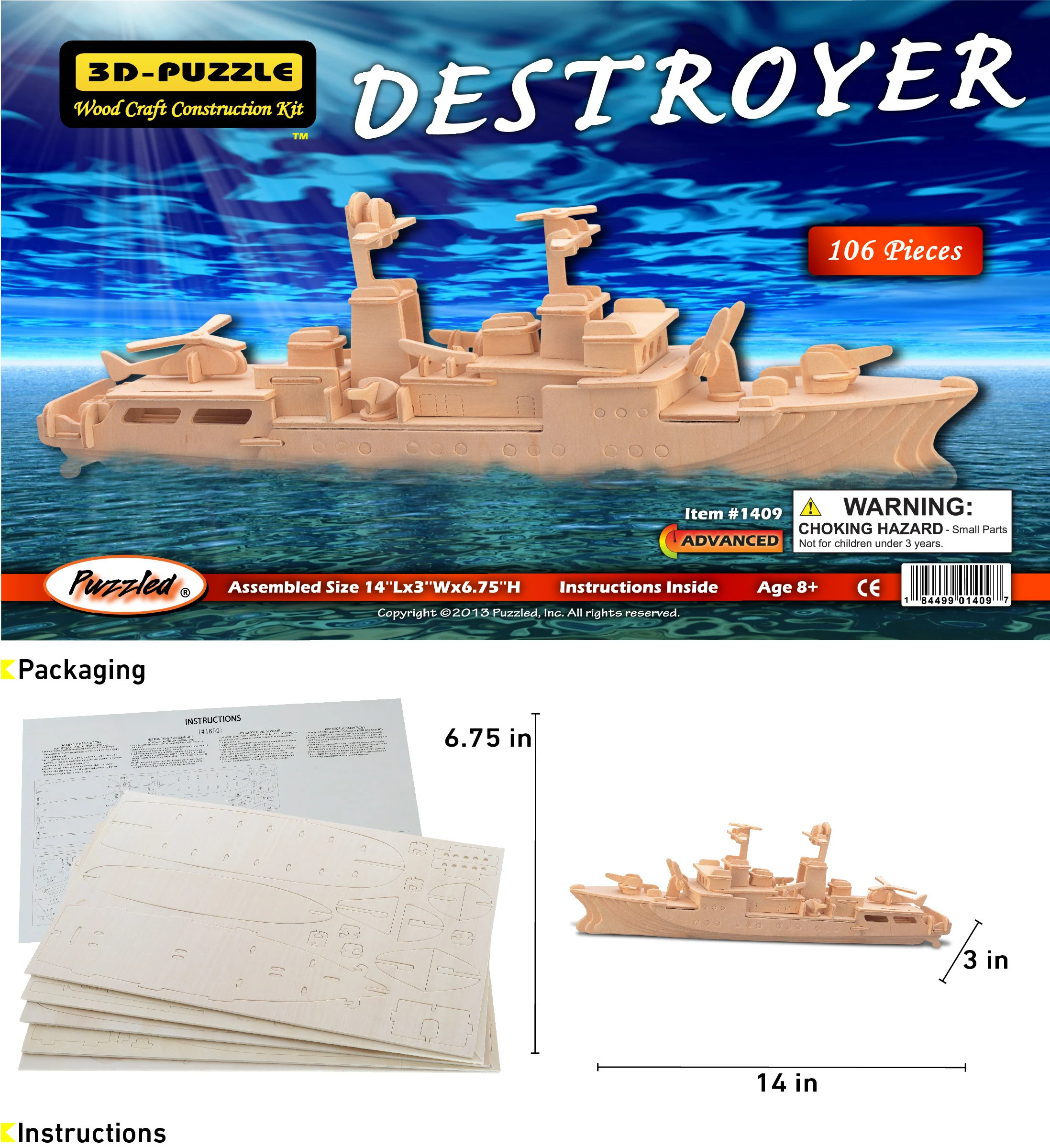 Destroyer 3D Wooden Puzzle