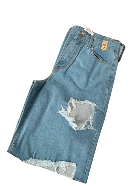 Medium Stone Wide Leg Jeans