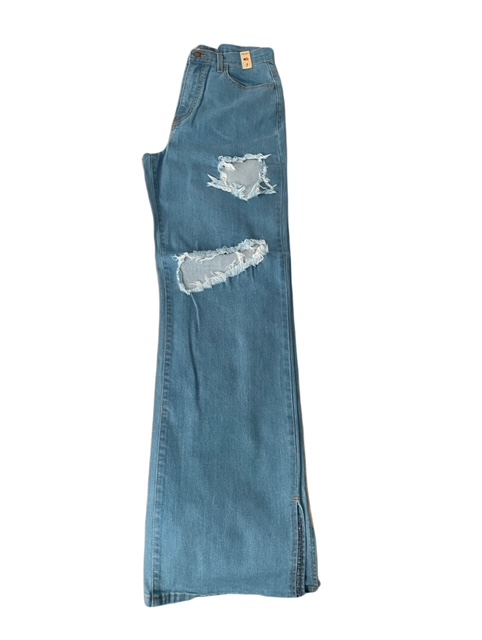 Medium Stone Wide Leg Jeans