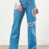 Medium Stone Wide Leg Jeans