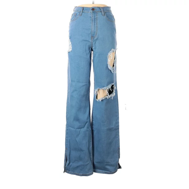 Medium Stone Wide Leg Jeans