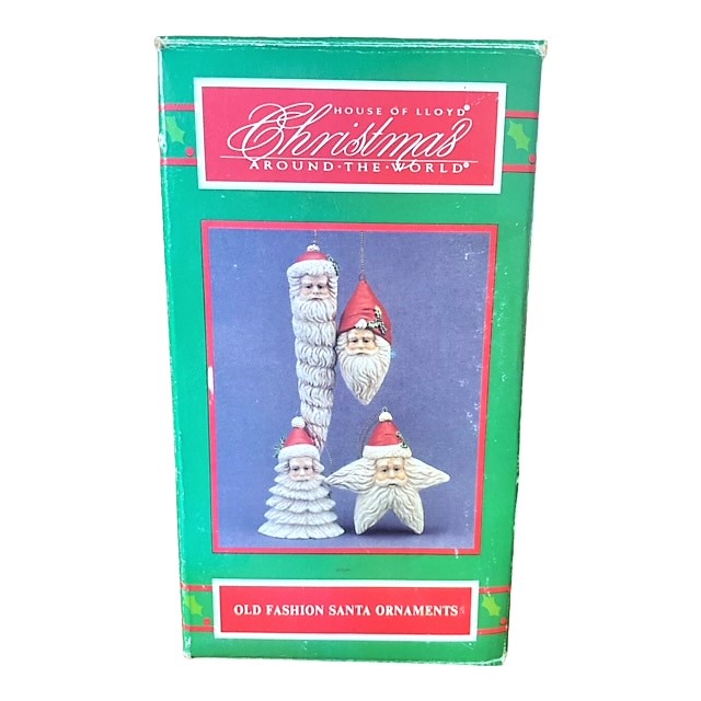 Old Fashion Santa Ornaments