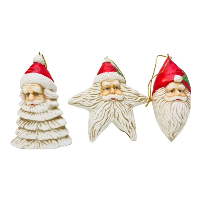 Old Fashion Santa Ornaments