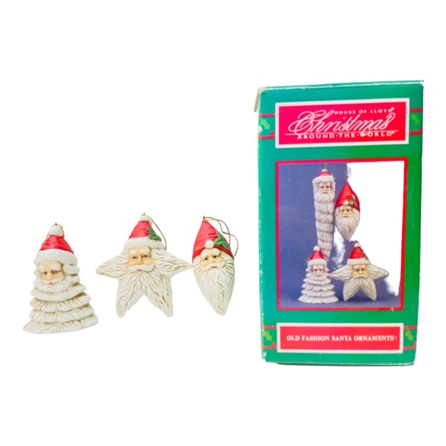 Old Fashion Santa Ornaments
