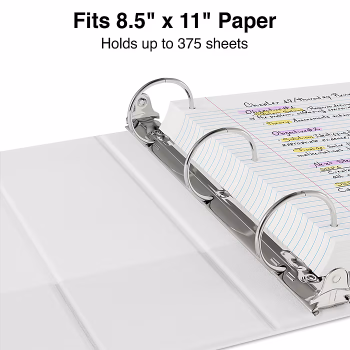 binder 3 Staples 2" 3-Ring View Binder