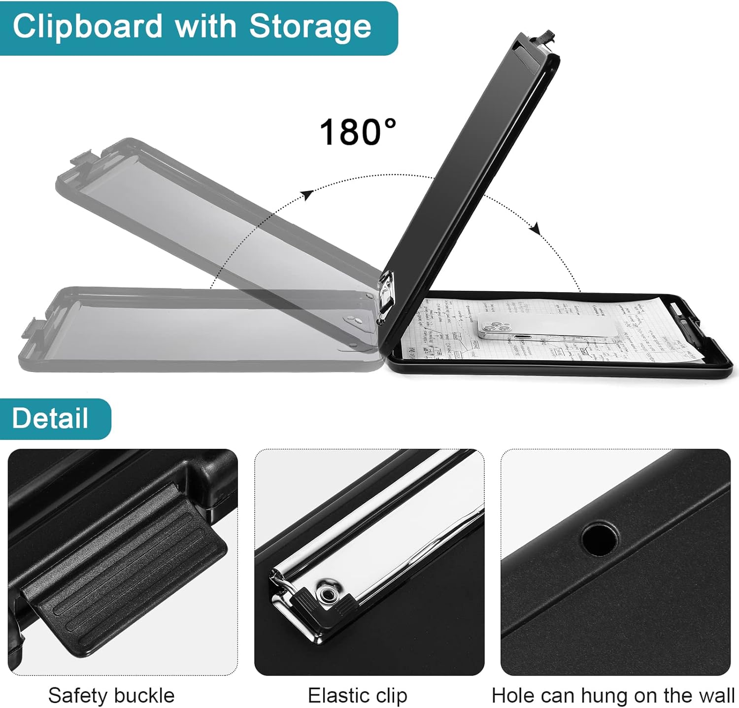 Epakh Clipboard with Storage Compartment