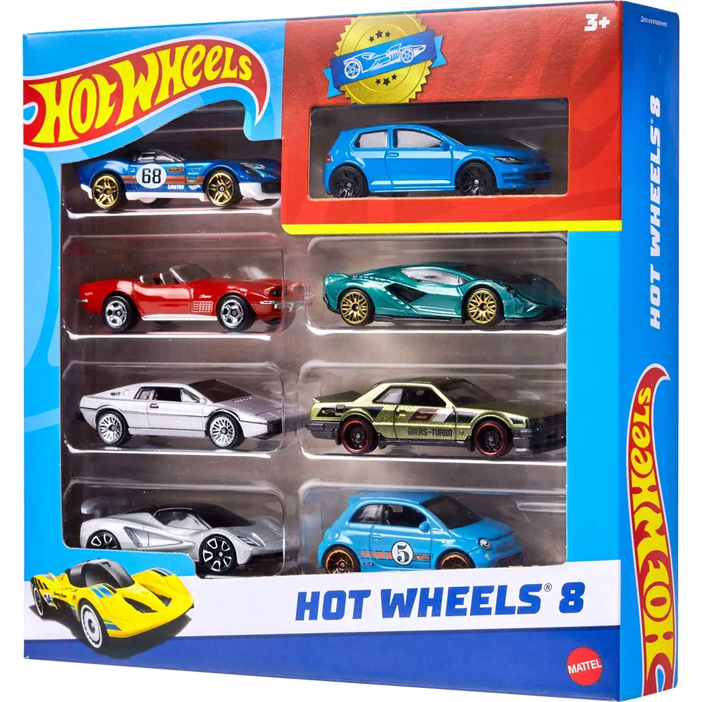 hot4 Hot Wheels Cars & Trucks 8-Pack with Exclusive Car