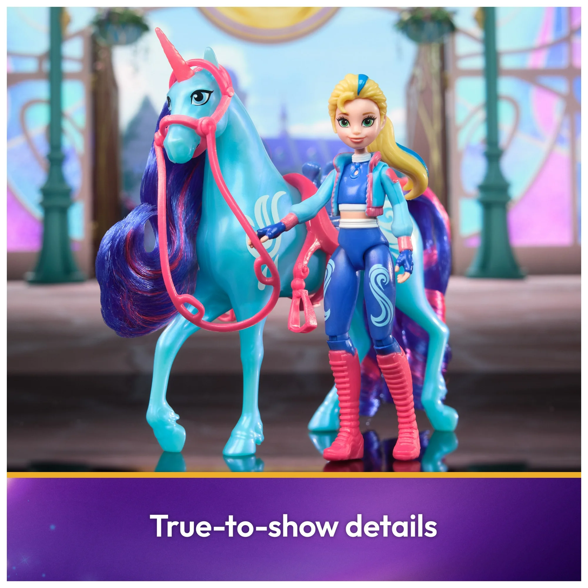 Unicorn Academy Isabel & River Ride-On Unicorn Set