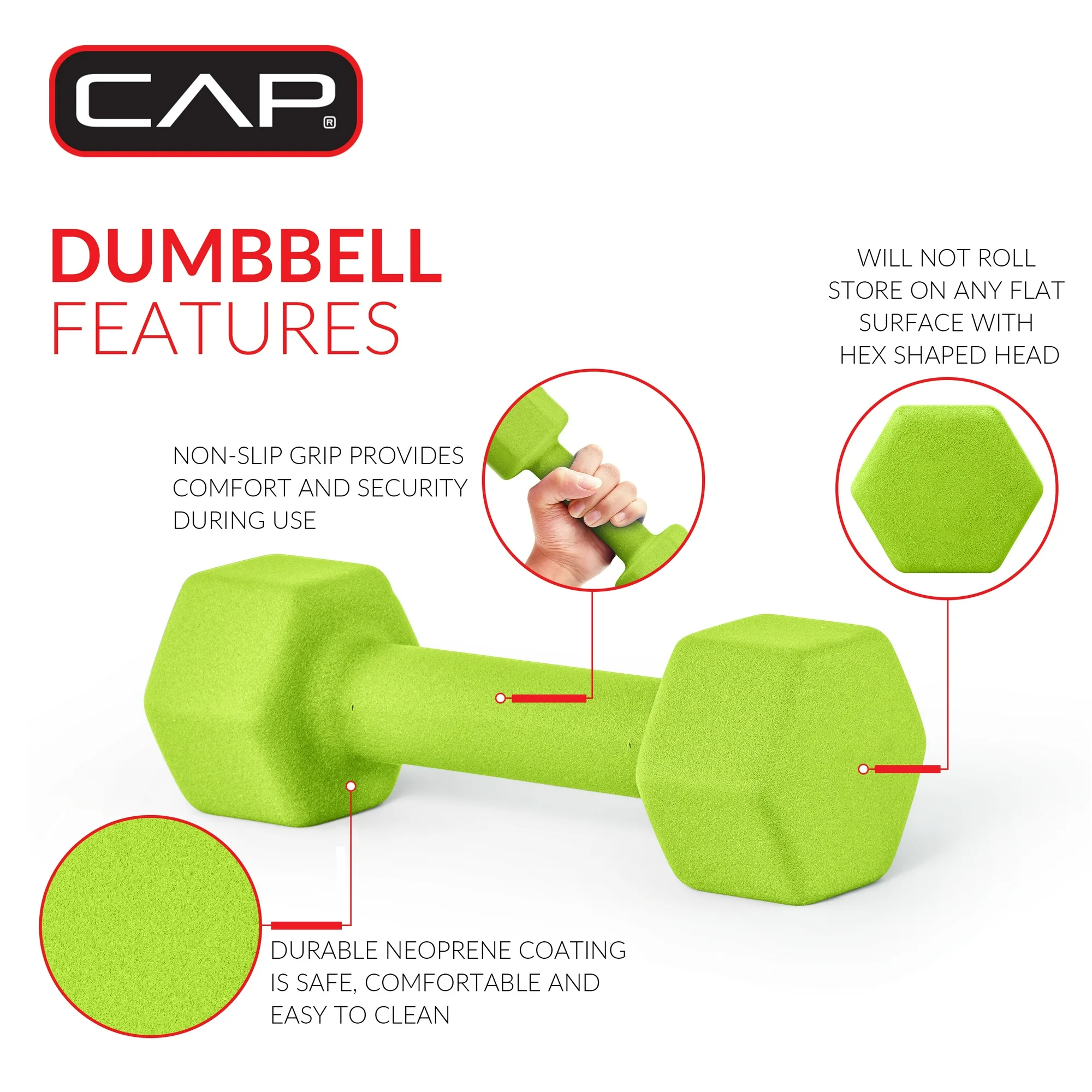 mag3 CAP Neoprene Dumbbells | Non-Slip Training Weights