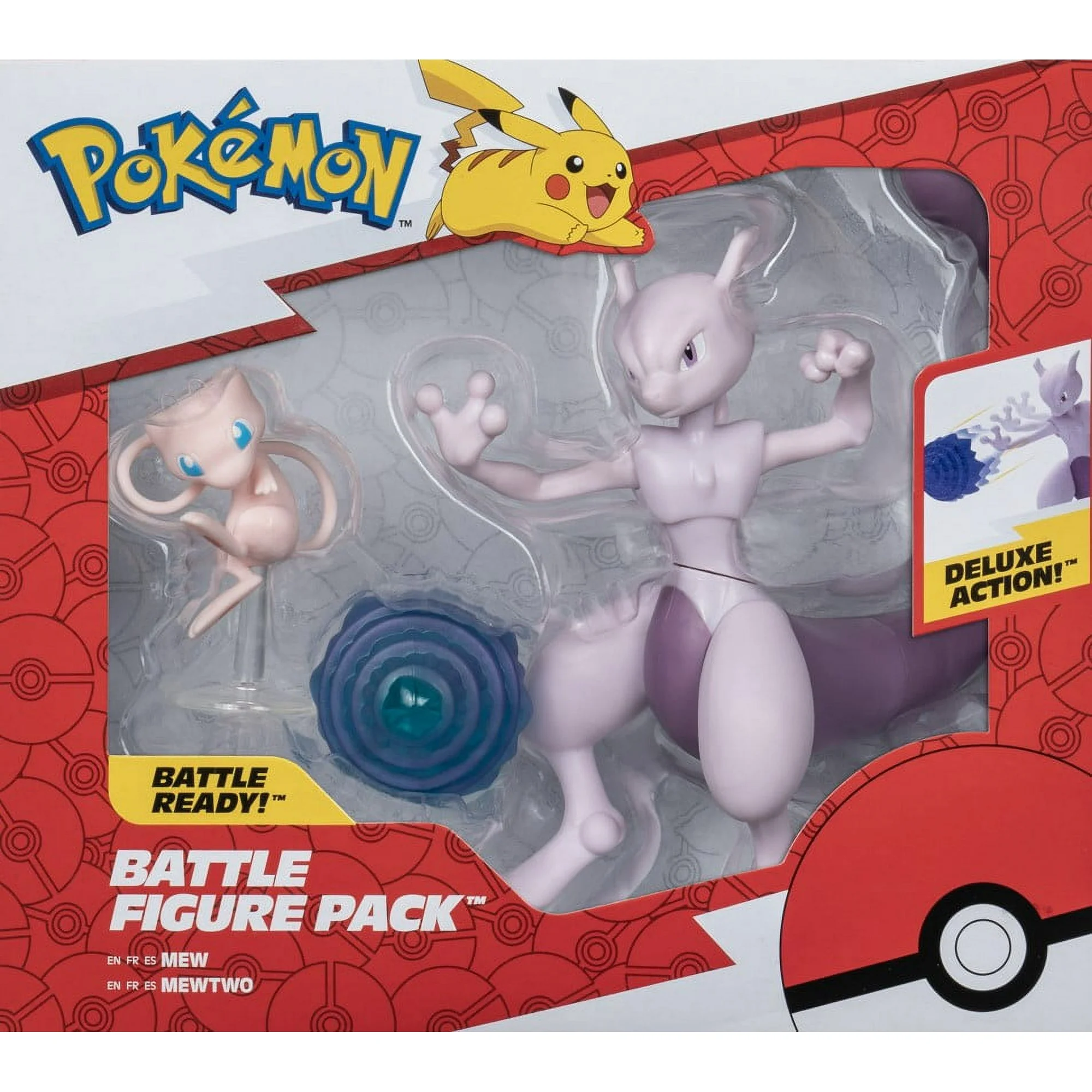 Pokémon Mew & Mewtwo Battle Figure 2‑Pack