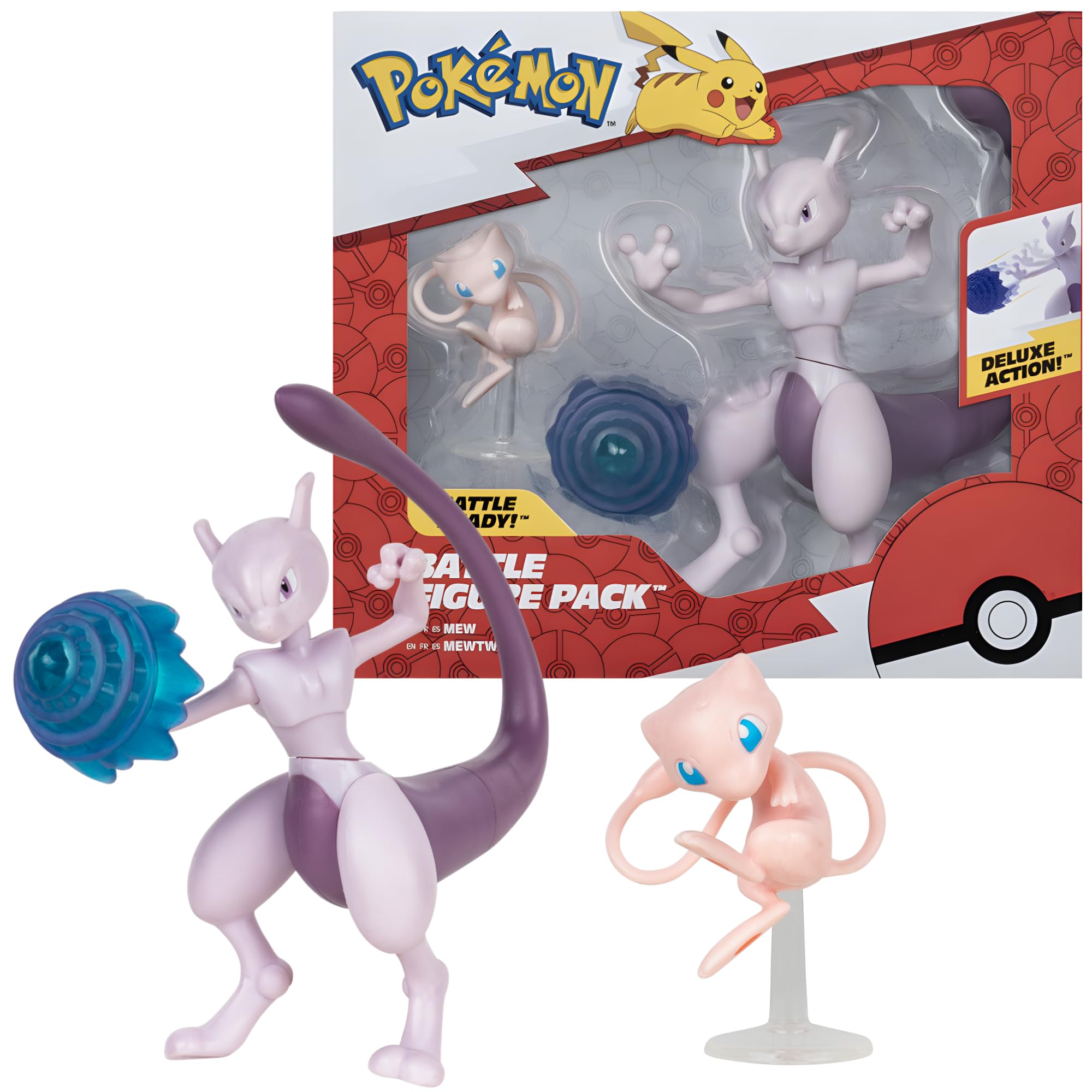 Pokémon Mew & Mewtwo Battle Figure 2‑Pack