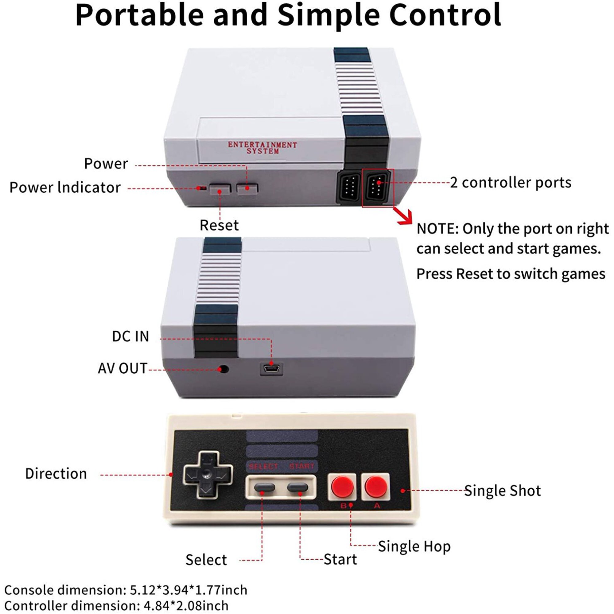 Nintendo Classic Mini NES Console | 620 Built-In Games
