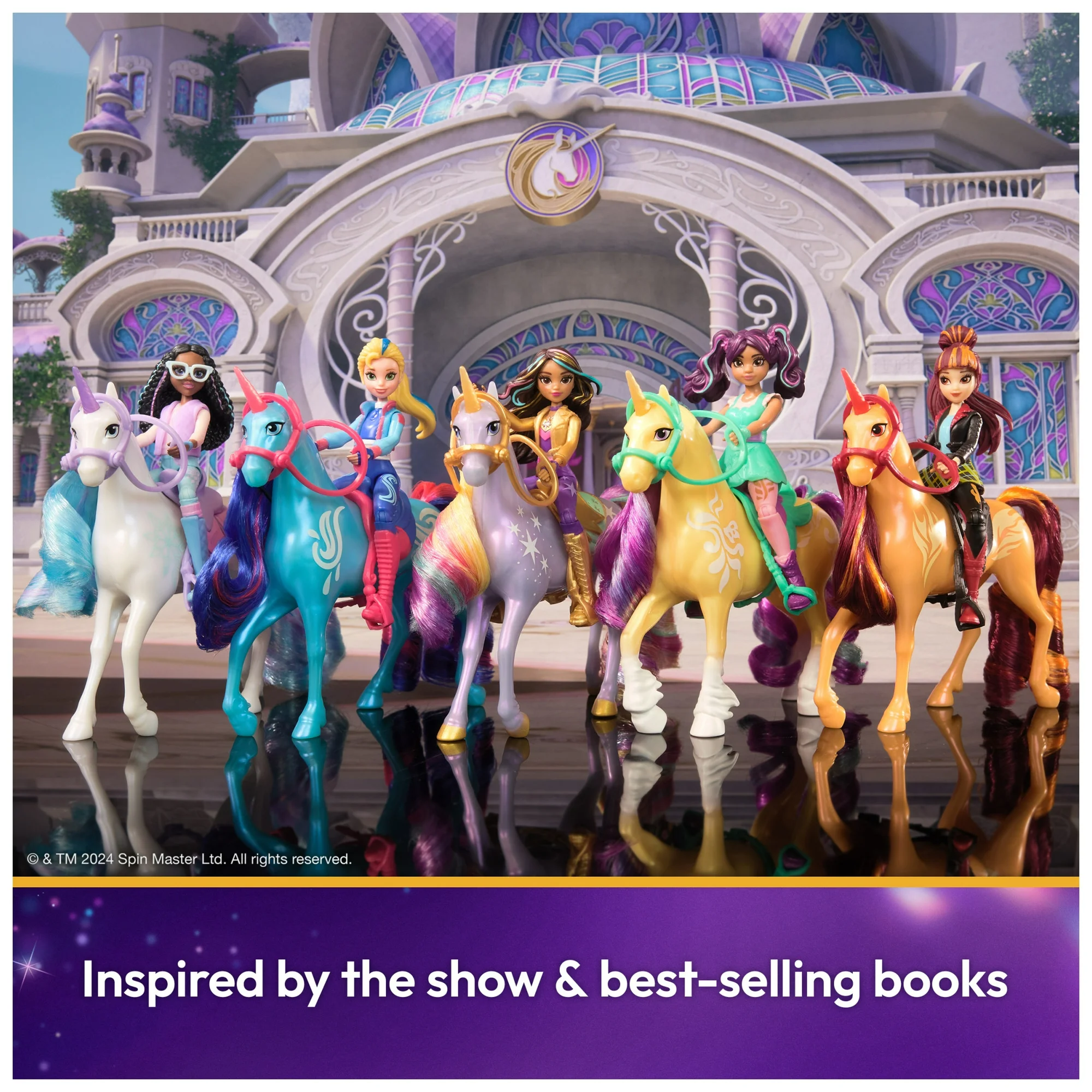 Unicorn Academy Ava & Leaf Ride-On Unicorn Set