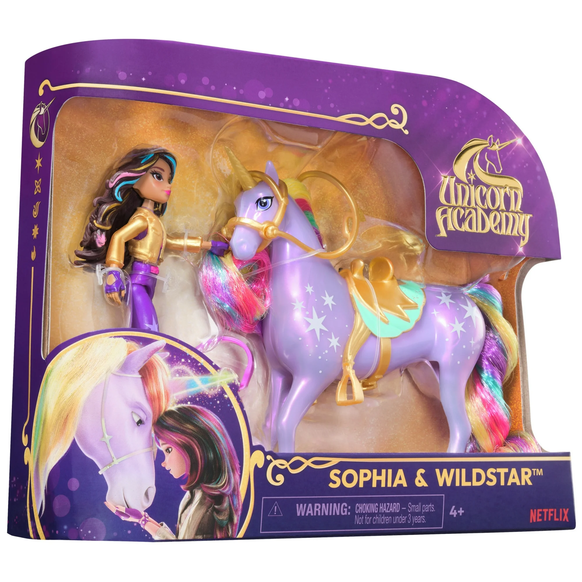 soph7 Unicorn Academy Sophia & Wildstar Ride-On Unicorn Set