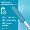 teal3 plusOne Vibrating Bullet | Waterproof Rechargeable Massager