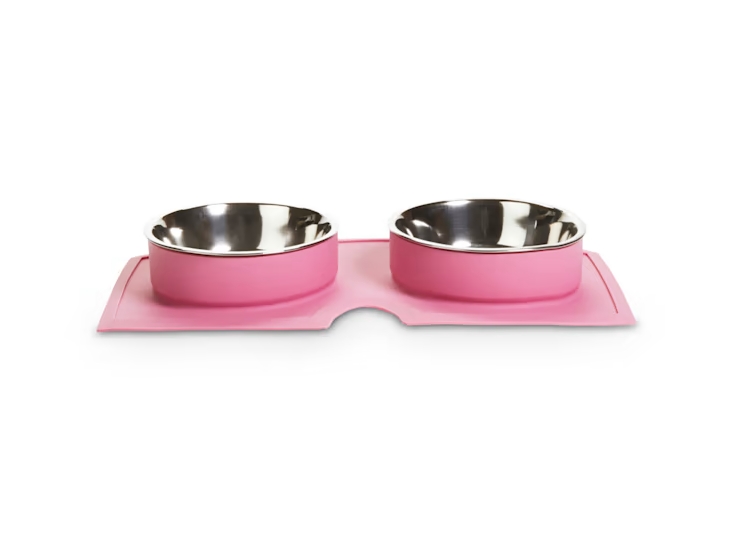 EveryYay Silicone Double Diner Dog Bowl Set