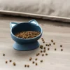Kitty City Large Raised Kitty-Shaped Cat Bowl | 2-Piece Set