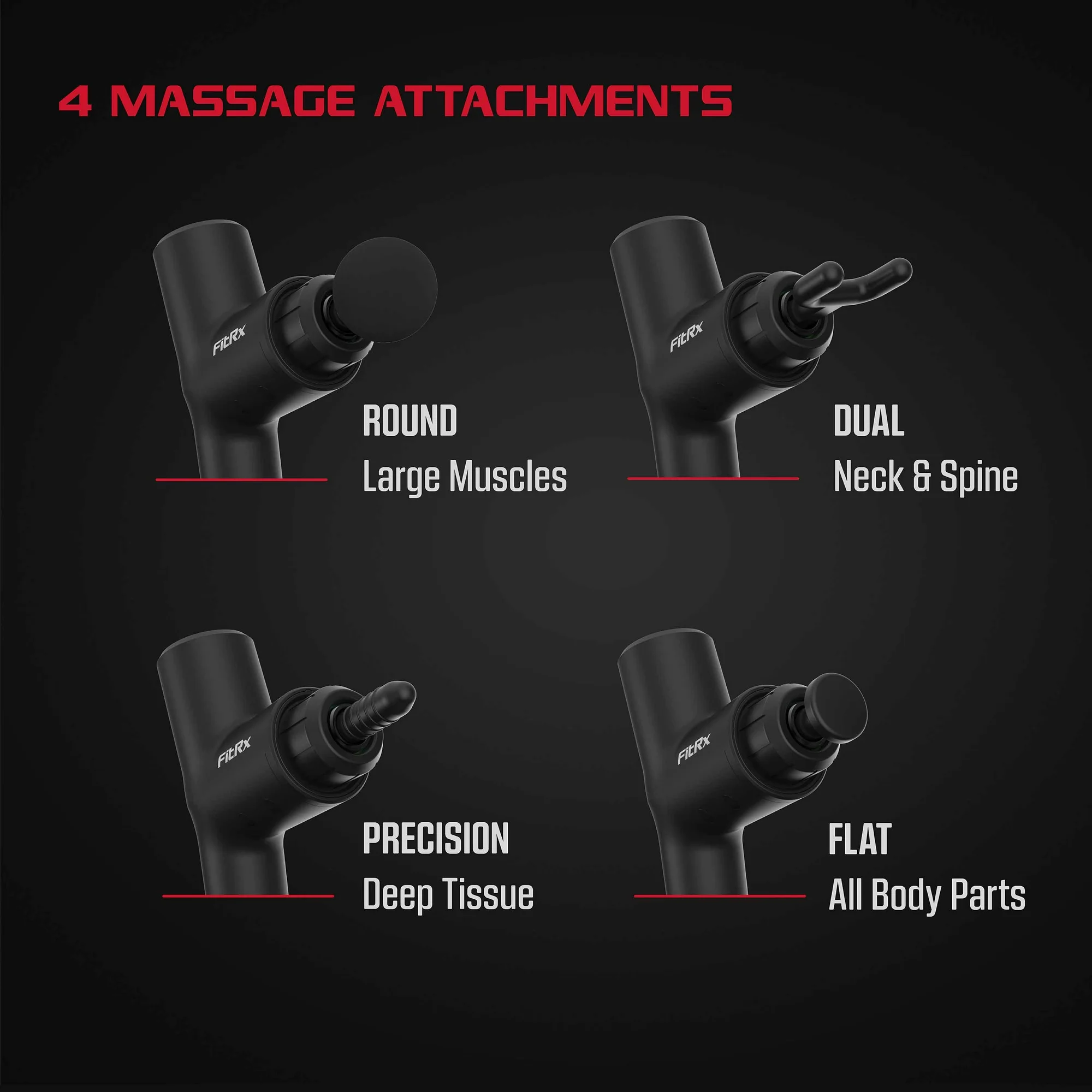 fit2 FitRx Handheld Percussion Massager | Deep Tissue Massager