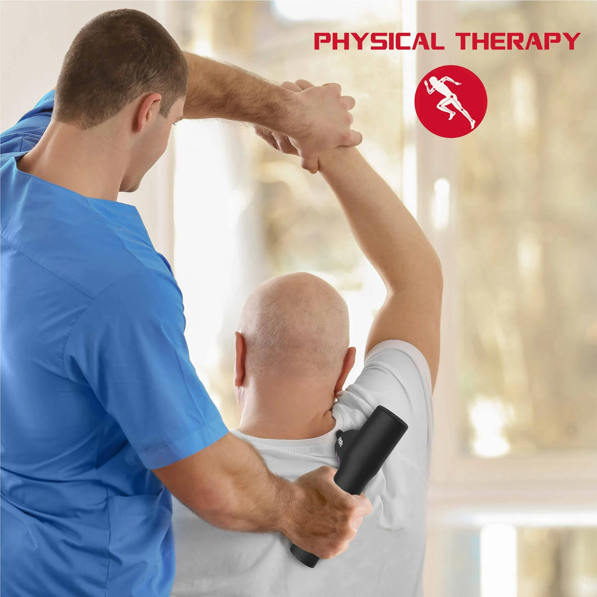 fit7 FitRx Handheld Percussion Massager | Deep Tissue Massager