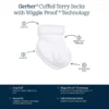 Gerber Baby 6pk Wiggle-Proof Socks | White