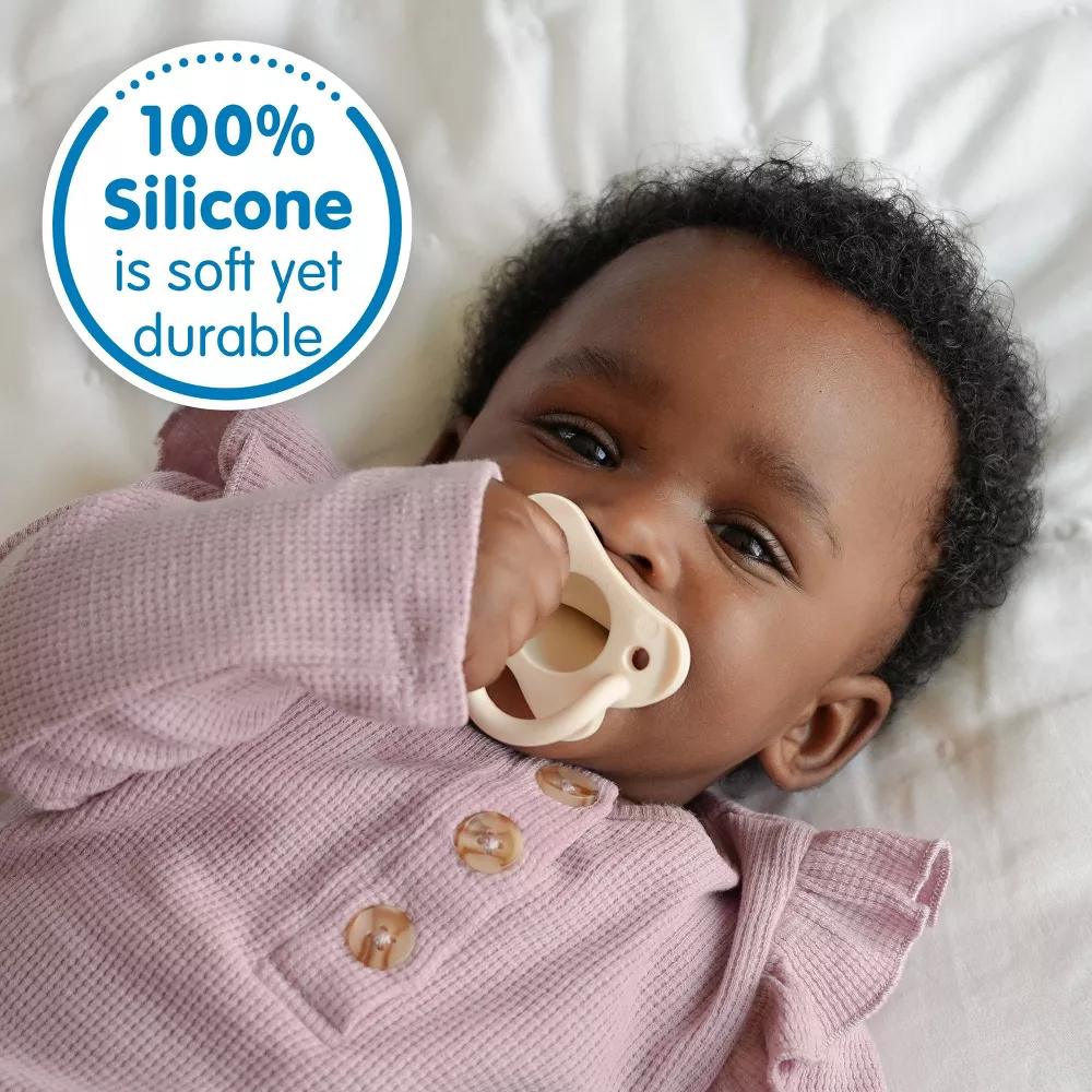 Dr. Brown's HappyPaci One-Piece 100% Silicone Pacifier | 3-Pack