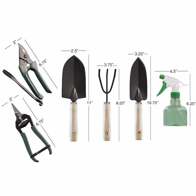 nature5 Nature Spring 8-Piece Gardening Tool Kit with Canvas Tote