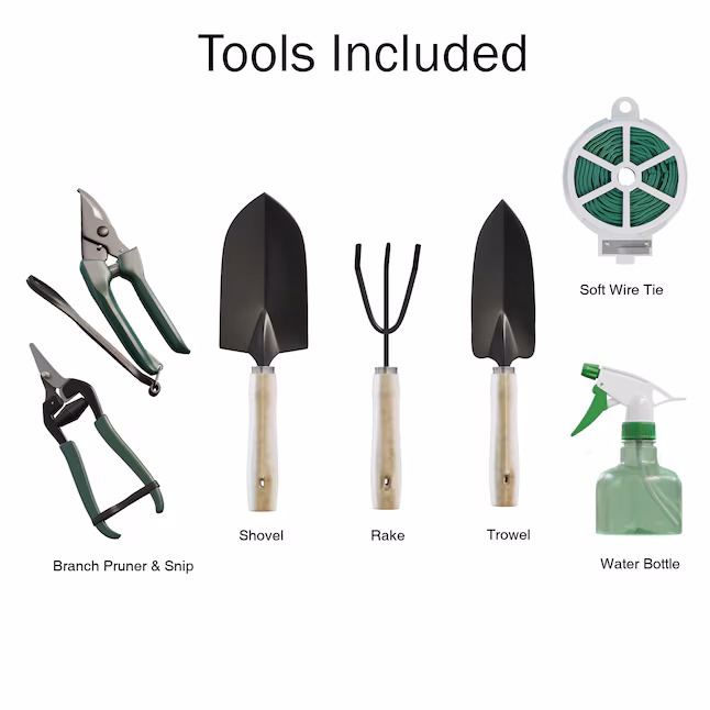 nature6 Nature Spring 8-Piece Gardening Tool Kit with Canvas Tote