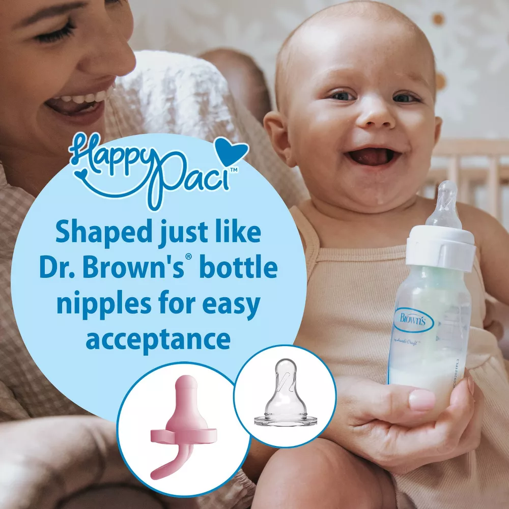Dr. Brown's HappyPaci One-Piece 100% Silicone Pacifier | 3-Pack