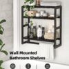 Galood Over Toilet Storage Shelf | Bamboo Bathroom Organizer