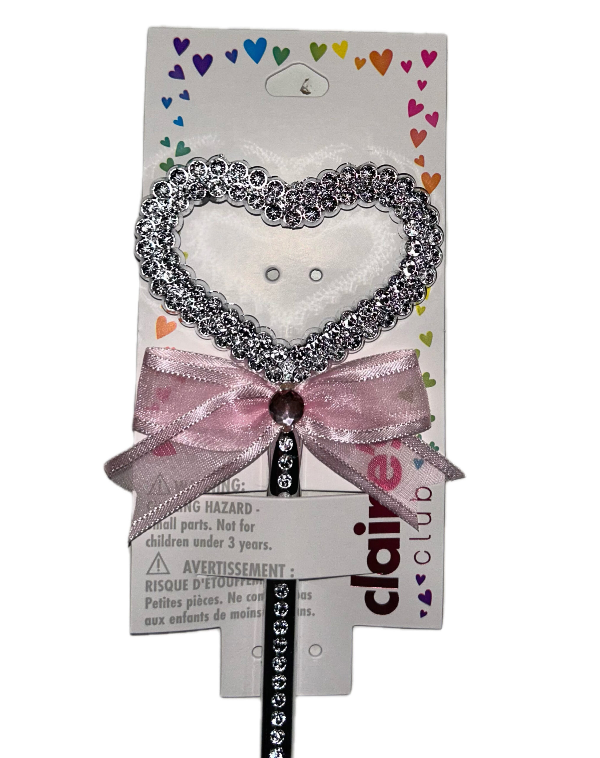 Claire's Silver Princess Wand with Pink Bow