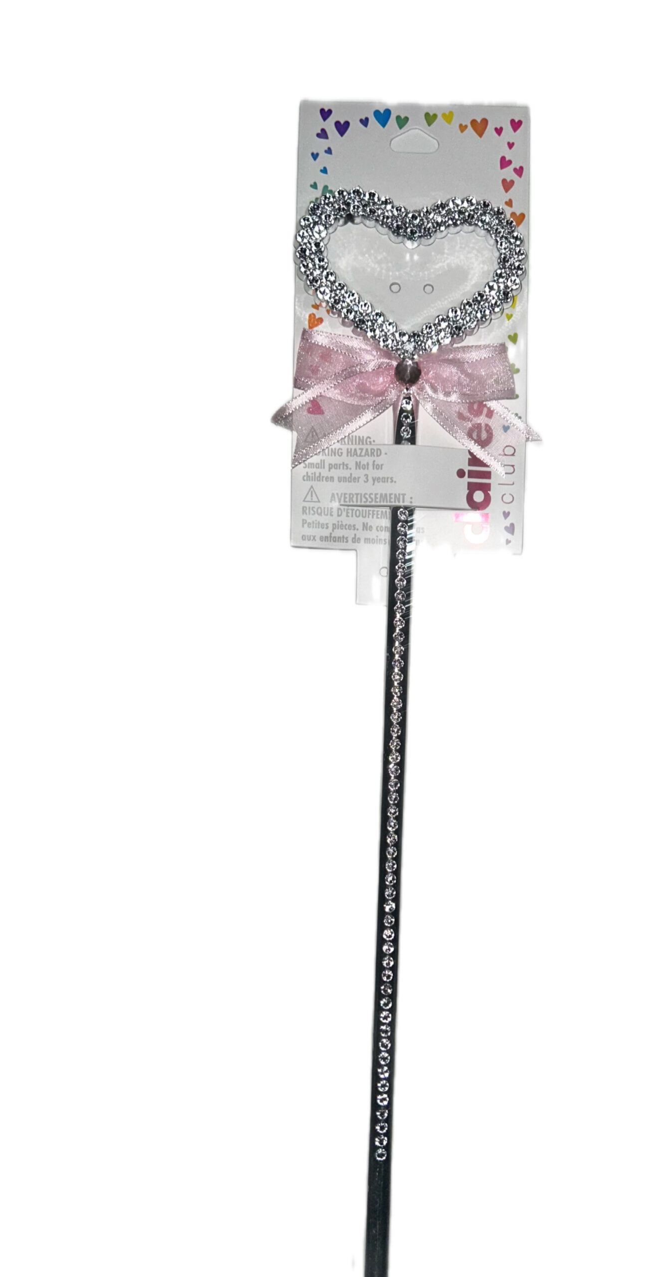 Claire's Club Silver Princess Wand with Pink Bow