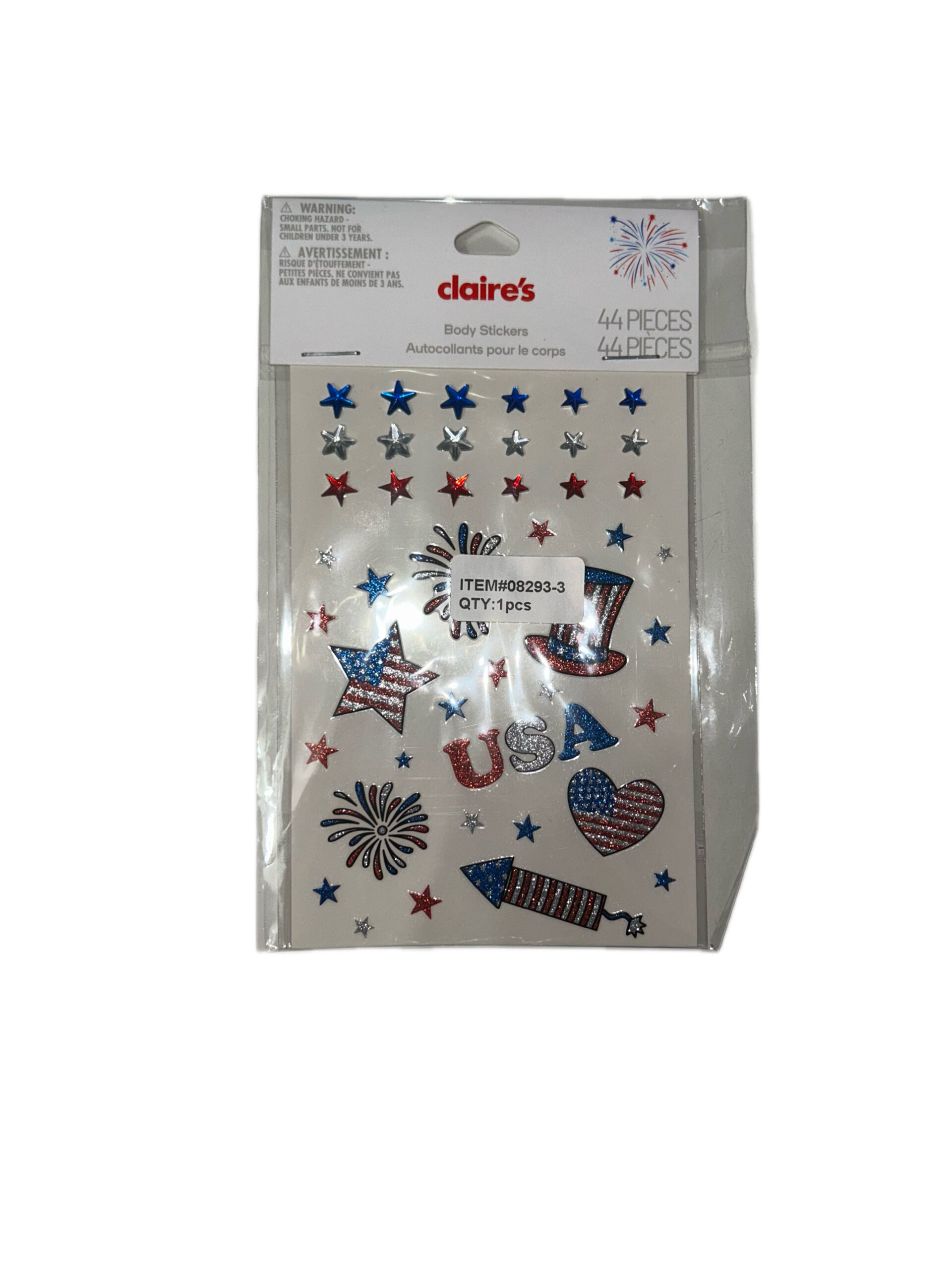 Claire's 4th of July Body Stickers