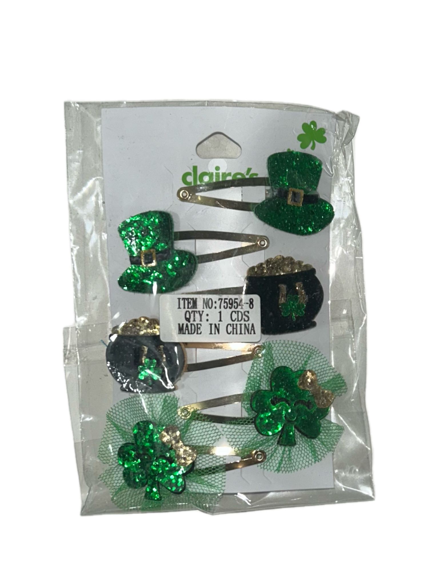 Claire's St. Patrick's Hair Clips Set